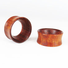 Load image into Gallery viewer, Blood Wood Deep Concave Tunnels (Pair) - Bare Bones Organics