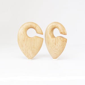 Hevea Wood Pendulumn Ear Weights (Pair) - Bare Bones Organics