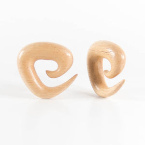 Hevea Wood Tri Spirals (Pair)